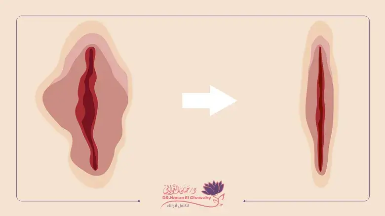 تجميل الشفرات وتضييق المهبل في عملية واحدة